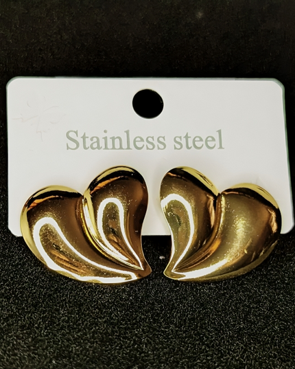 pair of stainless steel earrings